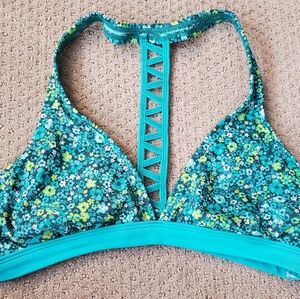 Floral Teal Swim Top